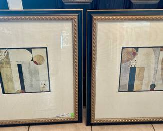 Concentric IV" by artist Liz Jardine, a limited edition serigraph art print featuring abstract geometric shapes.