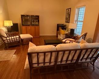 Vintage Ficks Reed Style Bamboo and Rattan Lounge Set