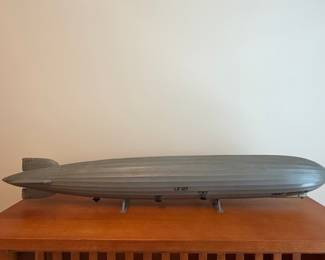 Vintage LZ 127 Graf Zeppelin Airship Mahogany Wood Model