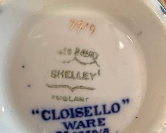 Shelley Calico Blue Pitcher