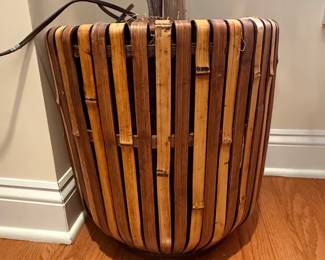 Vintage Bamboo Floor Planter or Umbrella Stand