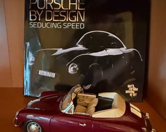 Porsche 356B Cabriolet Diecast Model by Bburago and Exhibition Catalog