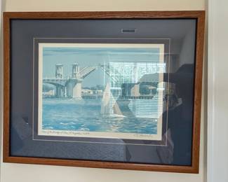 M.S. Kennedy Signed Limited Edition Print of Bridge of Lions, St. Augustine