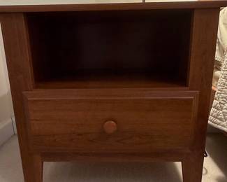Solid Cherry Spindle Bed and Nightstand Set - Shaker Style