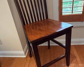 Amish-Made Mission Style Slat-Back Bar Stool