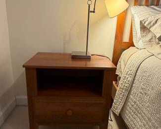 Solid Cherry Spindle Bed and Nightstand Set - Shaker Style