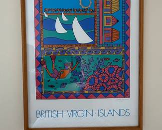 British Virgin Islands Travel Poster by Holly Sue Buningh