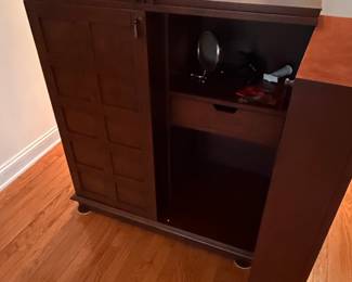 Mid-Century Modern Style Flip-Top Bar Cabinet