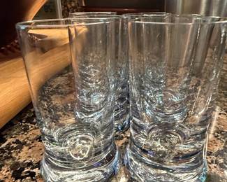 Krosno Poland Controlled Bubble Base Tumblers