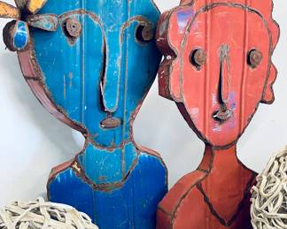 standing metal art sculpture