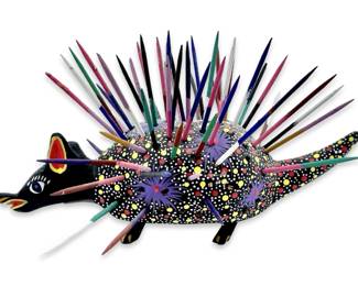 Hand Painted Oaxacan Folk Art Porcupine