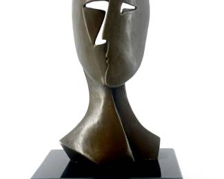 Bronze Pablo Picasso Face Sculpture