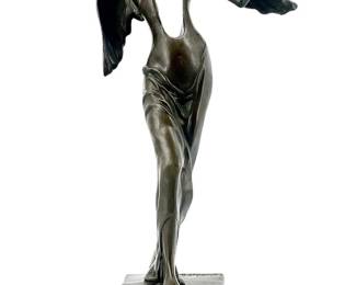 Bronze Salvador Dali Triangle Head Angel Sculpture