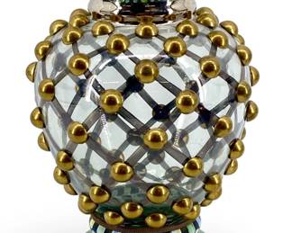 MacKenzie Childs 1983 Painted Art Glass Vase