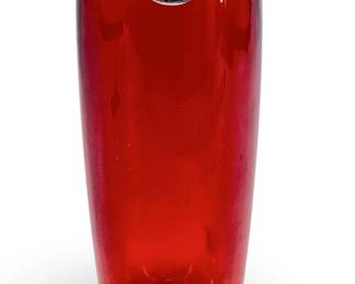 24% Lead Crystal Red Vase
