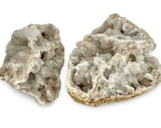 Vintage Natural Quartz Crystal Geodes