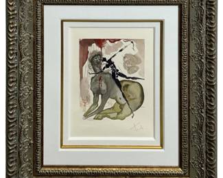 Signed Salvador Dali "The Minotaur" Lithograph