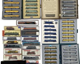 Large Vintage Model Train Car Collection