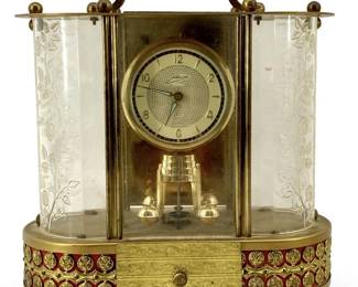 Vintage Schmid 8-Day Brass Mantle Clock