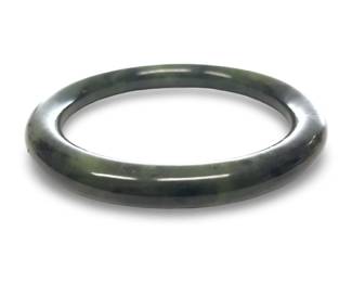Classic Chinese Spinach Jade Bangle Bracelet