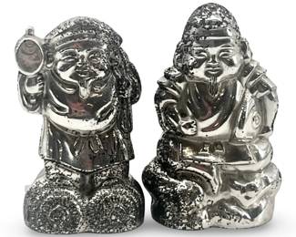 Small Japanese Sterling Silver Salt/Pepper Shakers
