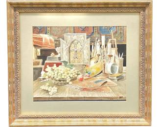 Gogoryan Signed Watercolor and Ink Still Life