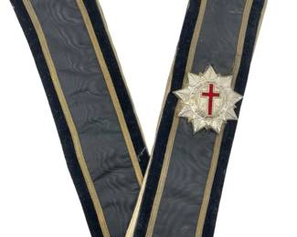 Vintage Freemason Knights Masonic Sash
