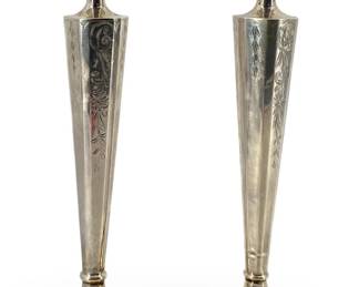 Vintage Pair of Sterling Silver Candlesticks