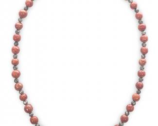 Terrific Native American Coral Bead Necklace