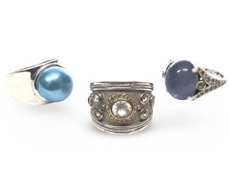 (3) Outstanding Native American Sterling Silver