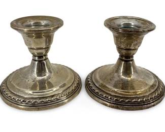 2pc La Pierre Sterling Weighted Candlesticks