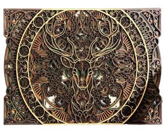 Holcom 3D Layered Stag Deer Mandala Wall Art
