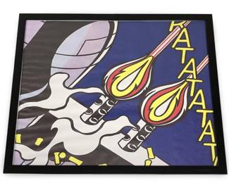 After Roy Lichtenstein Open Fire Serigraph