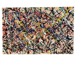 Signed After Jackson Pollock Acrylic on Canvas