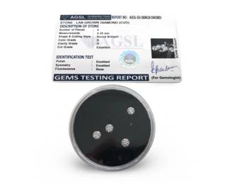 (4) Round Brilliant Lab Grown Diamonds