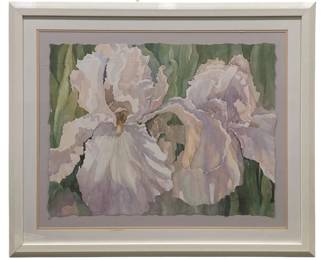 Signed “Iris Elegance" By Lori Quarton Lithography