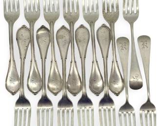 14pc Sterling Silver Fork Collection