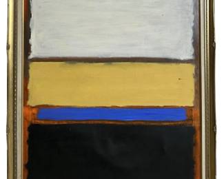 Signed Mark Rothko Abstract Acrylic on Canvas