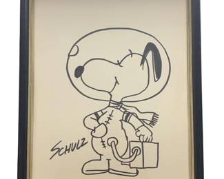 After Schulz Snoopy Peanuts Ink Illustration