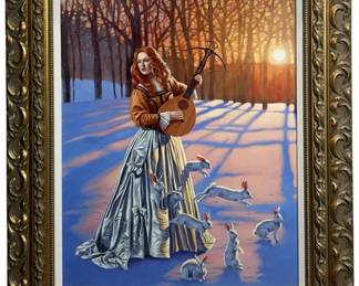 Signed Michael Cheval "Love Hunter II" Lithograph