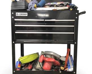 US General 4 Drawer Rolling Toolbox w/Tools