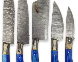 5pc Damascus Kitchen Knives