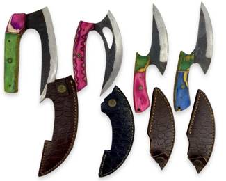 4pc Ulu Knives & Sheaths