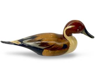 MCM Hand Carved Wooden Decoy Duck