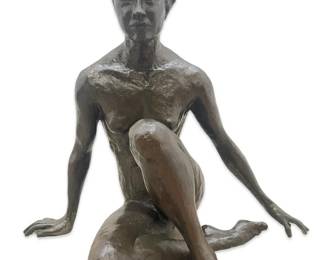Signed John Waddell Dancer About To Rise Bronze