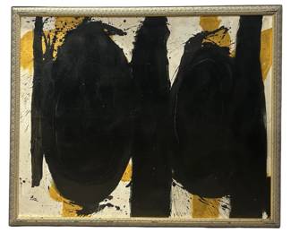 Signed After Robert Motherwell Acrylic on Canvas