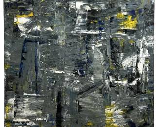 Signed Abstract Oil on Canvas