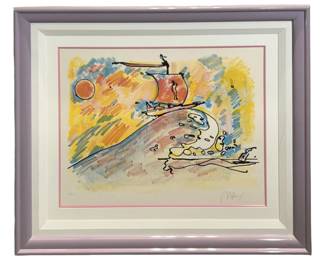 Signed Peter Max “Summer Season Voyage" Litho