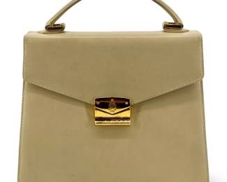 Mark Cross New York Beige Leather Hand Purse