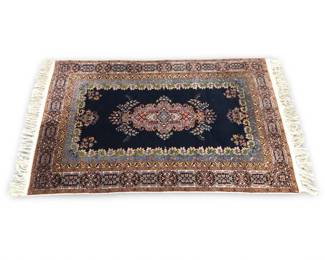 Hand Knotted Turkish Kerman Fringe Area Rug